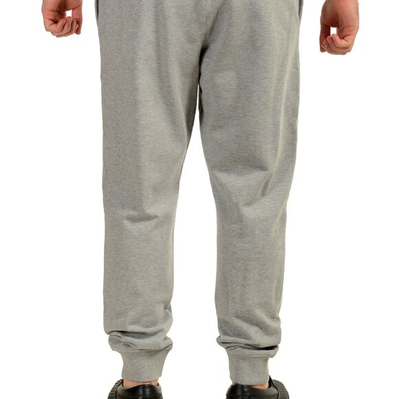 Versace Men's Gray White Logo Embroidered Sweat Track Pants US 5XL IT 62 - Picture 6 of 6